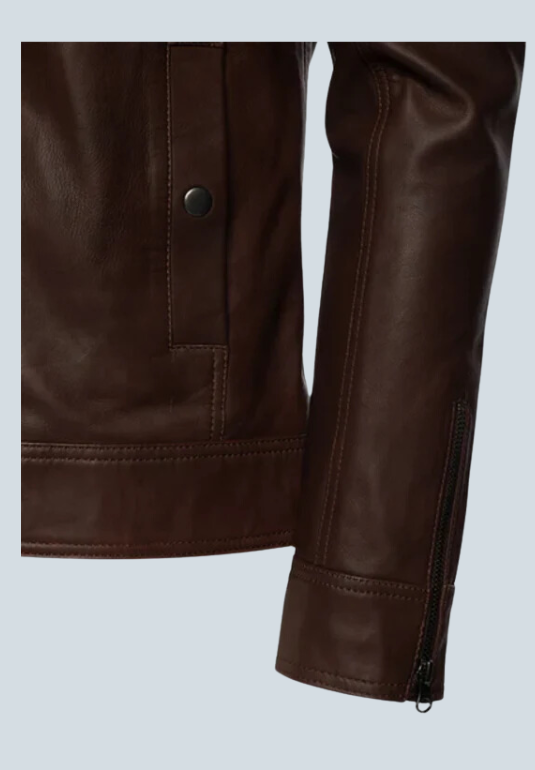 Ross Brown Café Racer Leather Jacket